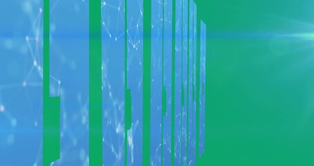 Wall Mural - Animation of moving shapes on transparent background