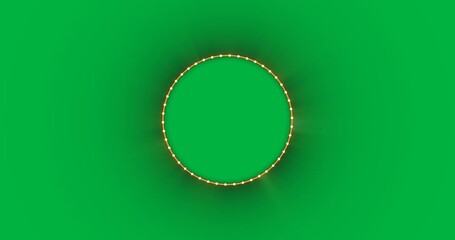 Wall Mural - Animation of glowing orange circle with dots over transparent background