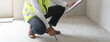 © Pormezz - Builder inspection consultancy. Inspector checking material and structure in construction.