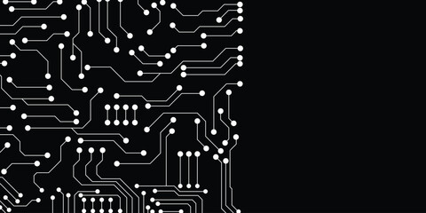 Circuit technology background with hi-tech digital data connection system and computer electronic design