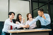 © Nuttapong punna - Those who work hard, win in the conference room new startup project