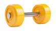 © MuhammadAdnan - 3d icon of yellow dumbbell fitness equipment gym weightlifting sport training exercise muscle strength workout object element isolated on white background