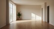 © Anwarul - Bright interior with wooden floor and houseplant