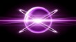 © sahina - Glowing purple orb with light streaks, abstract energy concept background