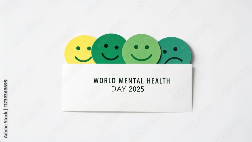 World Mental Health Day 2025 Colorful smiley faces representing ...