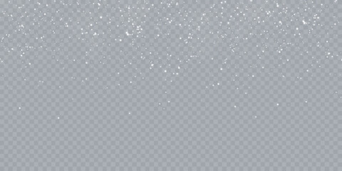 Wall Mural - A snowy Christmas background with falling white particles of snow texture. A transparent festive winter backdrop for digital greeting designs.