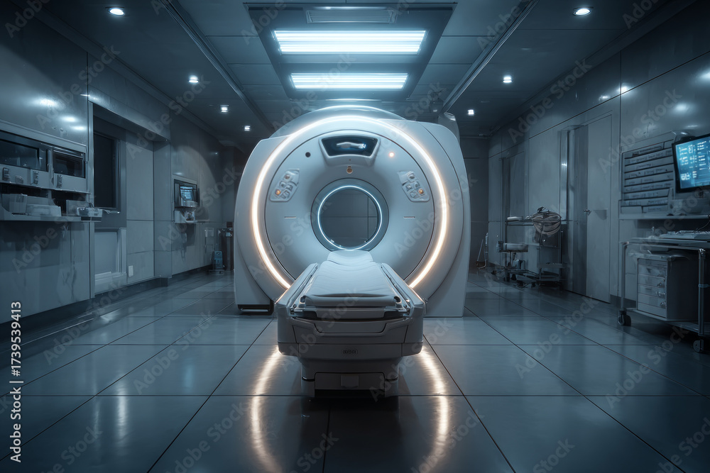 Advanced mri machine providing detailed internal body views for medical ...
