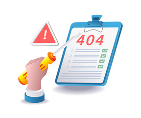 404 error page repair vector illustration concept