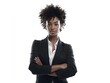 © Kevin Johansson - Powerful African Businesswoman with Arms Crossed on White Background