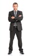 © tinnakorn - Professional man in suit standing with crossed arms image of professional man in business suit and tie standing with arms crossed exuding confidence