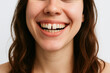 © Jafree - Close-up of smiling woman with nose piercing and diastema showcasing joy and confidence in simple portrait photography concept of personal expression happiness identity