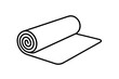 © whitestorm - Rolled yoga mat outline on transparent background, exercise equipment, graphic
