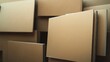 © Nytheris  - Blank Cardboard Protest Signs Stack Photorealistic Texture Edges Minimal Background Stock Image