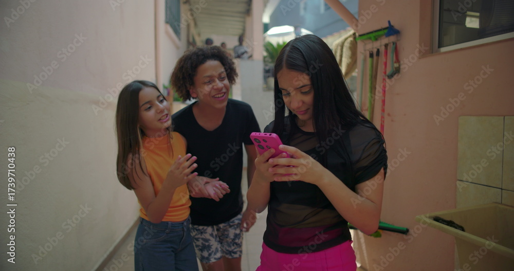 Regretfully Teenager reacting regretfully to embarrassing viral video reveal while ...