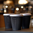 © อัสนัย แก้วบุญเรือง - Coffee cup on table with trash bin icon illustration