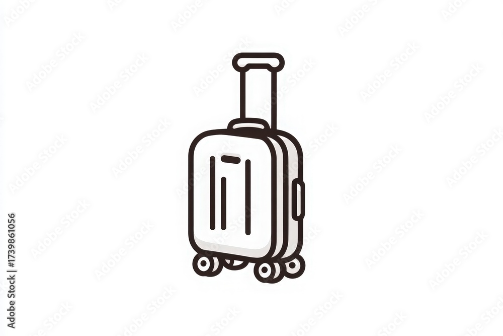A compact, stylish suitcase features a retractable handle and wheels, making it perfect for travelers seeking convenience. Its design suits various travel needs, enhancing mobility and style.