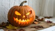 © Maxim - Scary jack-o-lantern pumpkin isolated on the white background. Halloween .