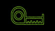 © moynaislam - glowing green neon key symbol with a luminous energy effect isolated on a black background representing access and security concepts