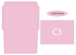 © Rumana - 12.8x18 inch C3 size booklet envelope dieline template