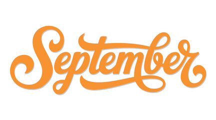 Wall Mural - Vector lettering of the word September on a white background