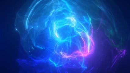 Wall Mural - Colorful glowing abstract sphere radiating vibrant energy and dynamic electric waves