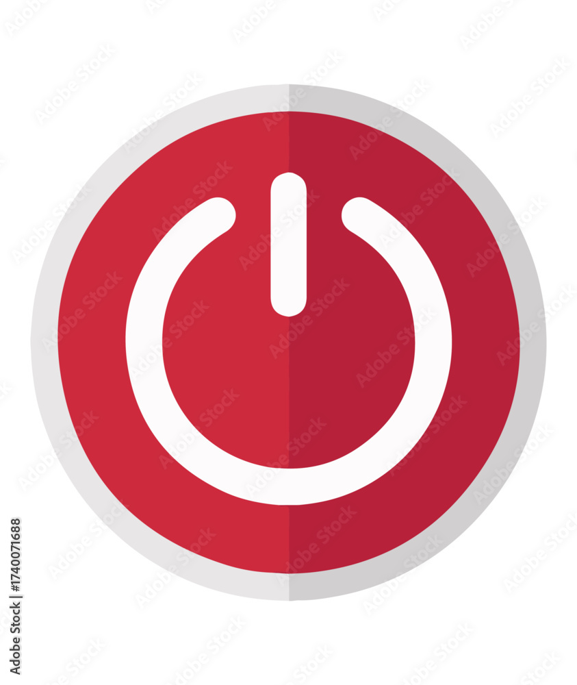 Power Button Icon – Symbol for Device Control, On-Off Function, and UI ...