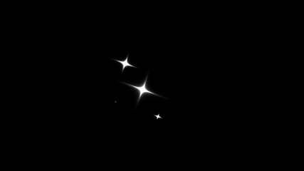 Wall Mural - glowing shining stars,  blinking light effect, twinkle stars at sky black background, Blinking retro vector stars, Sparkle Star animation, Starlight, Loop center flickering glow center white star. 4k