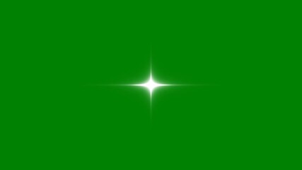Wall Mural - Twinkling stars animation, Shining white light, white cartoon blinking stars, flat vector doodle sparkle, Twinkle stars light on green screen background, Stars twinkle like flash rays. 4k