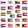 © Anwar 22 - Set of flags from different countries, featuring various designs and representing diverse nations