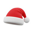 © Salino - Santa hats isolated on a white background, creating a festive design template concept. 3D Rendering