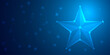 © yousuf757 - Low poly star design,polygonal background design,low-poly aesthetic with bright digital particles.