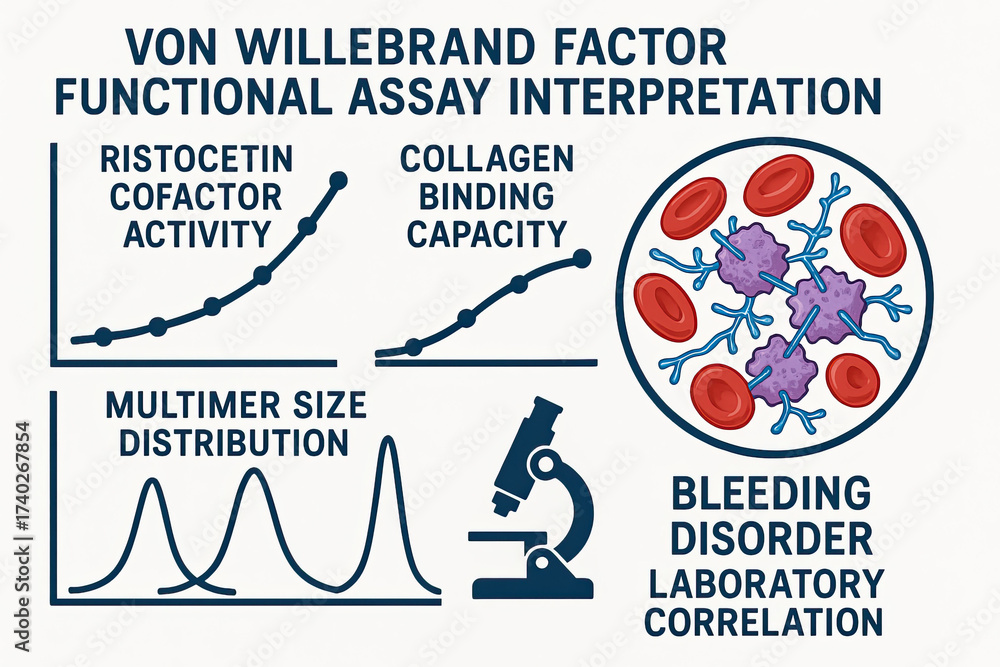 Illustration of Von Willebrand Factor functional assay interpretation ...