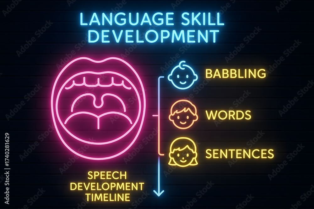 Language Development Timeline with Key Stages and Progression for ...