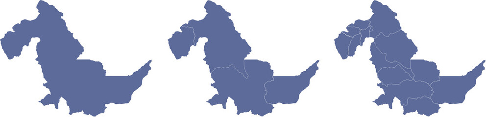  Map of UCAYALI, a department of Peru, with its territorial divisions