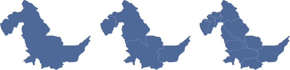 Naklejka na meble Map of UCAYALI, a department of Peru, with its territorial divisions