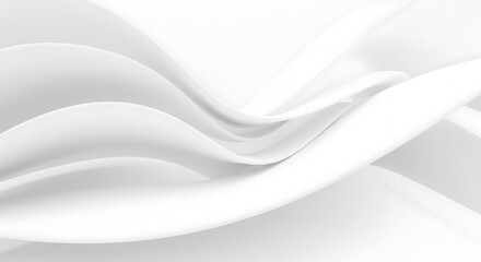 White abstract background with soft wave pattern, modern architectural creative design concept.