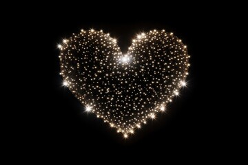 Canvas Print - Heart shape sparkle light glitter backgrounds astronomy fireworks.