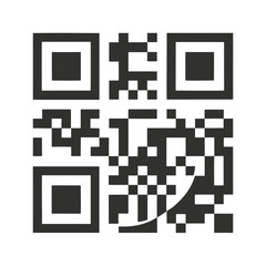 QR code icon transparent, QR code image - vector

