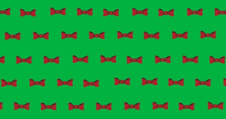 Wall Mural - Multiple red bow tie icons in seamless pattern against copy space on transparent background