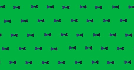 Wall Mural - Multiple blue bow tie icons in seamless pattern against copy space on transparent background