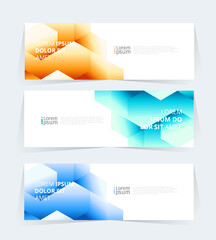 Wall Mural - Geometric banner design with Vector presentation template.