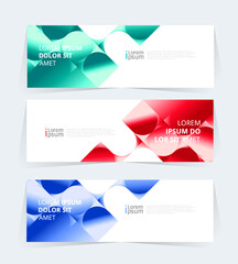 Wall Mural - Geometric banner design with Vector presentation template.