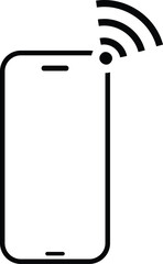 Wall Mural - Smart phone with wifi icon. WIFI signal with mobile phone icon. wifi phone icon vector sign
