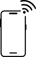 Wall Mural - Smart phone with wifi icon. WIFI signal with mobile phone icon. wifi phone icon vector sign
