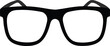 © andai - Black framed reading glasses vector illustration scalable eps icon for vision care isolated on transparent background