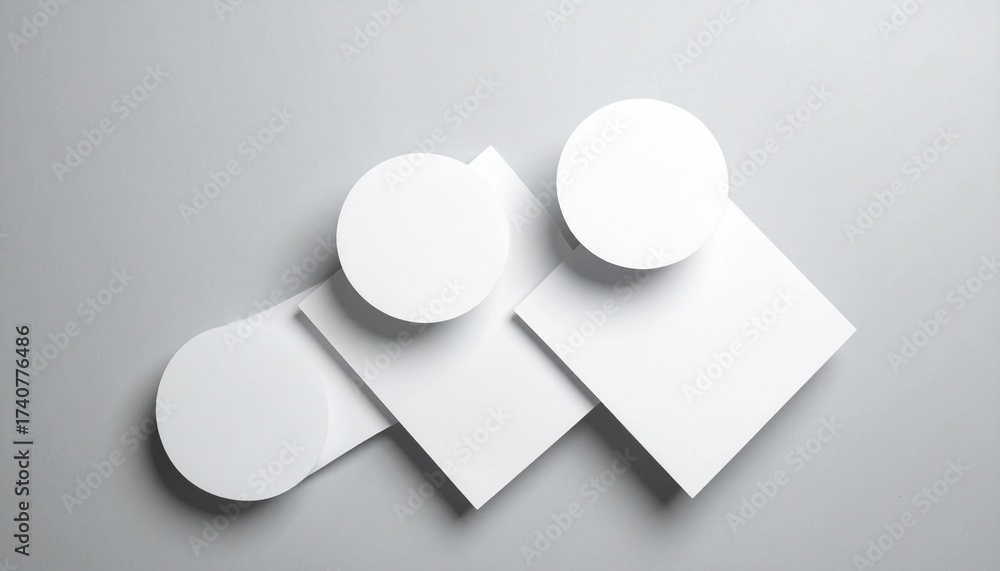 Rectangle With Depth Abstract composition of overlapping white rectangular sheets arranged ...