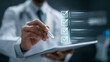 © suldev - Digital checklist with doctor analyzing virtual medical records, used in smart hospital platforms, AI health checklist systems diagnostics and patient data electronic health records (EHR) management.