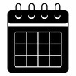© M F BD Design  - Calendar Silhouette Vector – Schedule and Planner Icon Design