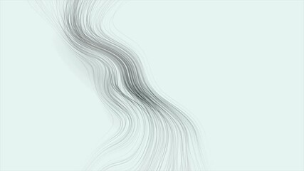 Wall Mural - Monochrome flowing linear waves abstract futuristic tech background. Seamless looping minimal motion design. Video animation Ultra HD 4K 3840x2160