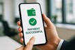 © ParinApril - Successful Mobile Payment Confirmation on Smartphone with Wallet Icon and Check Mark Indicator